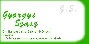 gyorgyi szasz business card