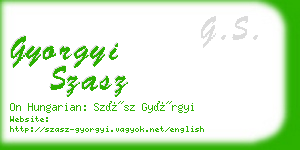 gyorgyi szasz business card